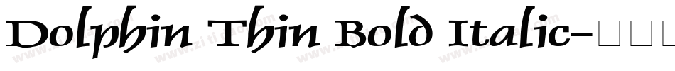 Dolphin Thin Bold Italic字体转换